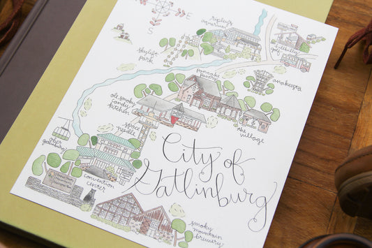 City of Gatlinburg, Tennessee Art Print