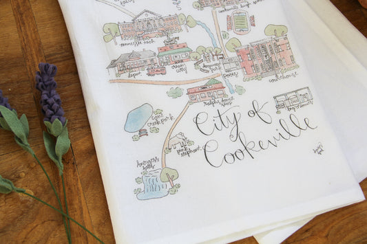 City of Cookeville, Tennessee Tea Towel