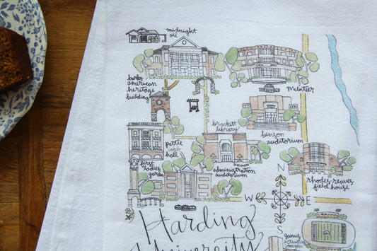 Harding University Tea Towel