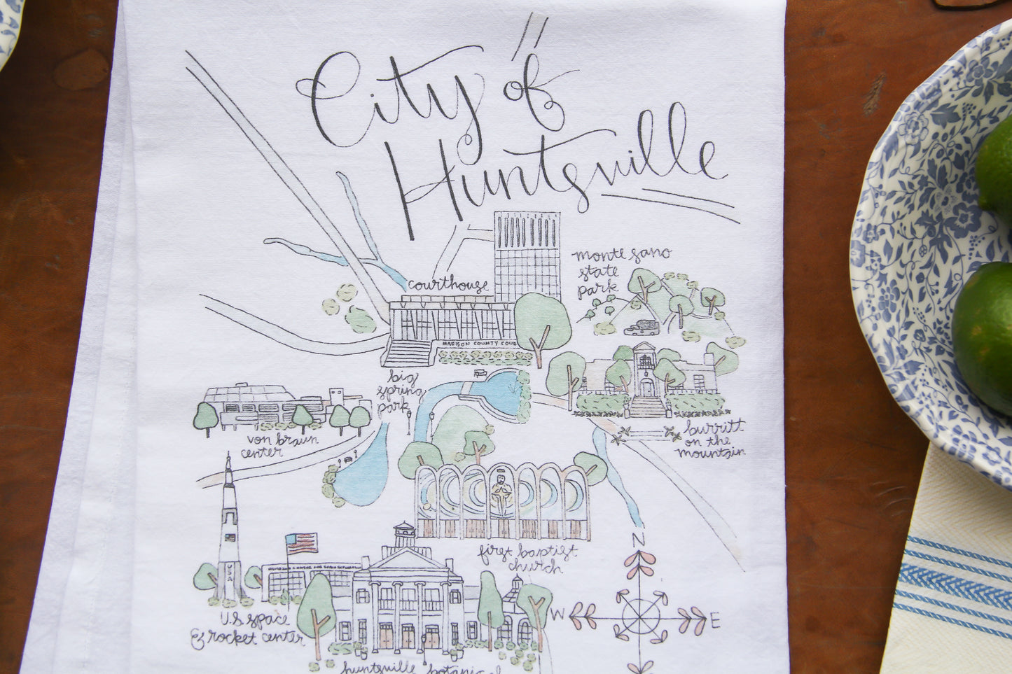 City of Huntsville, Alabama Tea Towel