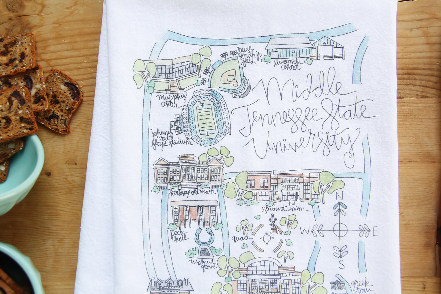Middle Tennessee State University Tea Towel