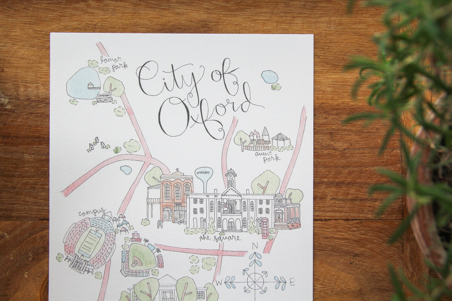 City of Oxford, Mississippi Art Print
