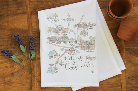 City of Cookeville, Tennessee Tea Towel