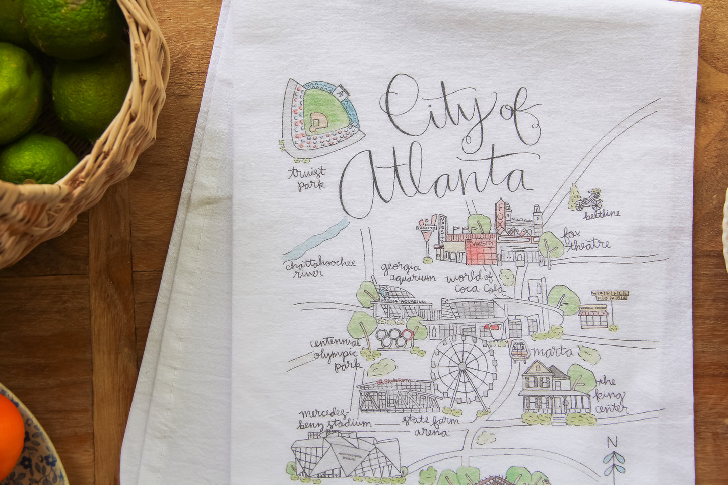 City of Atlanta, Georgia Tea Towel