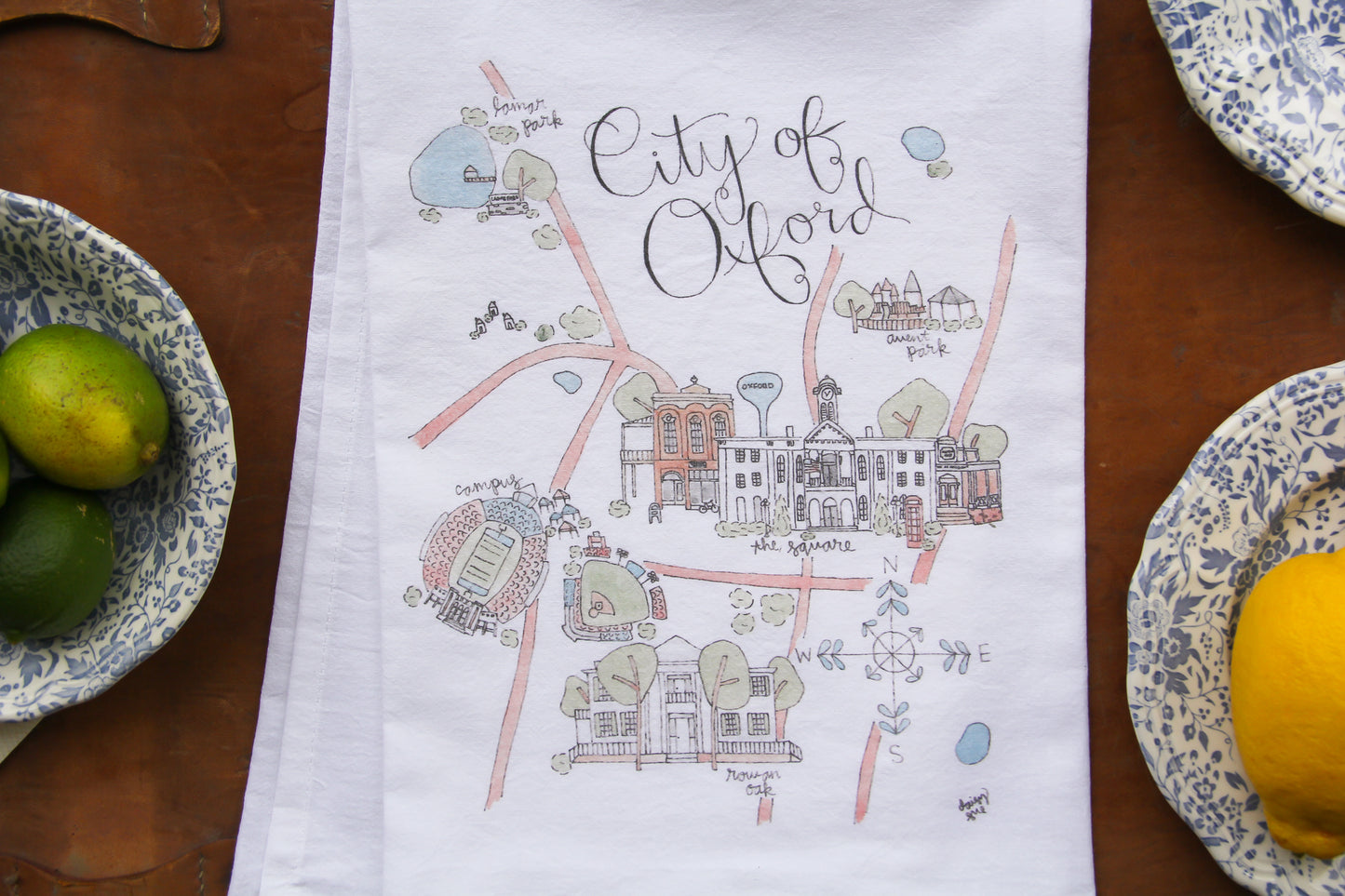 City of Oxford, MS Tea Towel