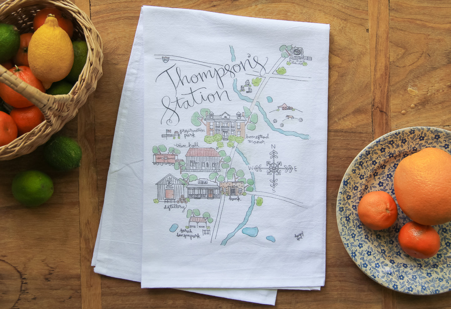 Thompson's Station, TN Tea Towel