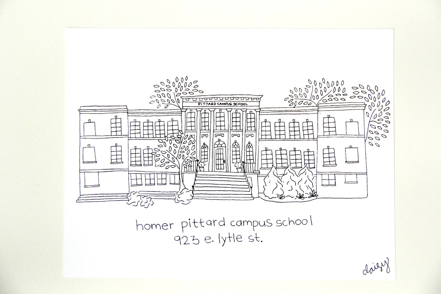 Homer Pittard Campus School Hanging Print
