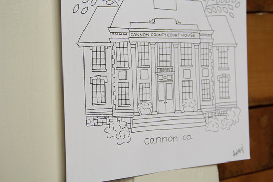 Cannon County Courthouse, Woodbury TN Hanging Art Print