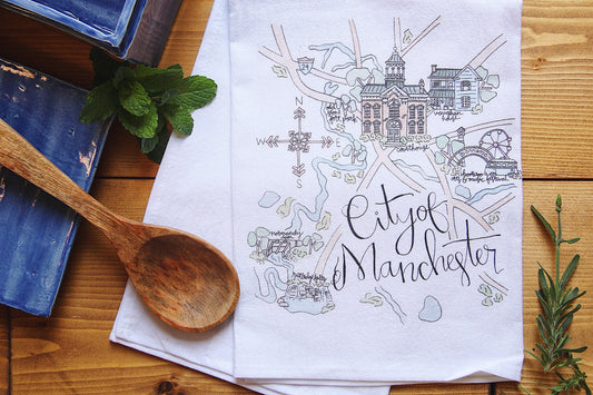 City of Manchester, Tennessee Tea Towel