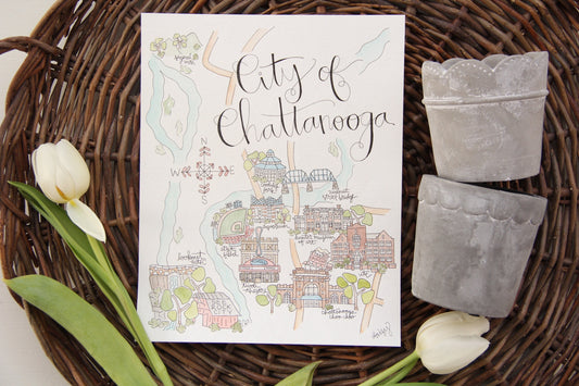 City of Chattanooga, Tennessee Art Print