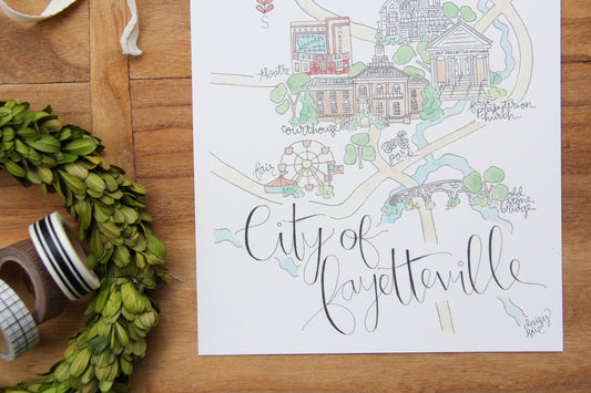 City of Fayetteville, Tennessee Art Print