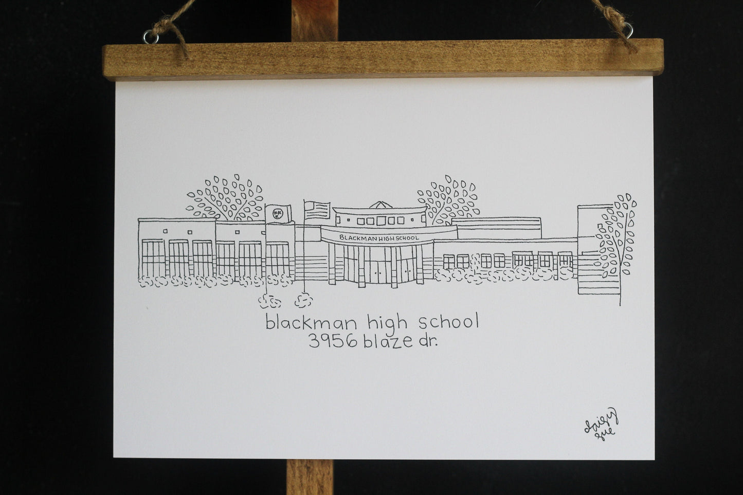 Blackman High School Murfreesboro, TN Art Hanging Print