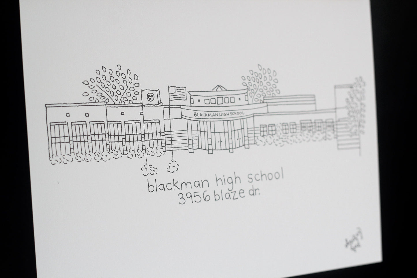 Blackman High School Murfreesboro, TN Art Hanging Print