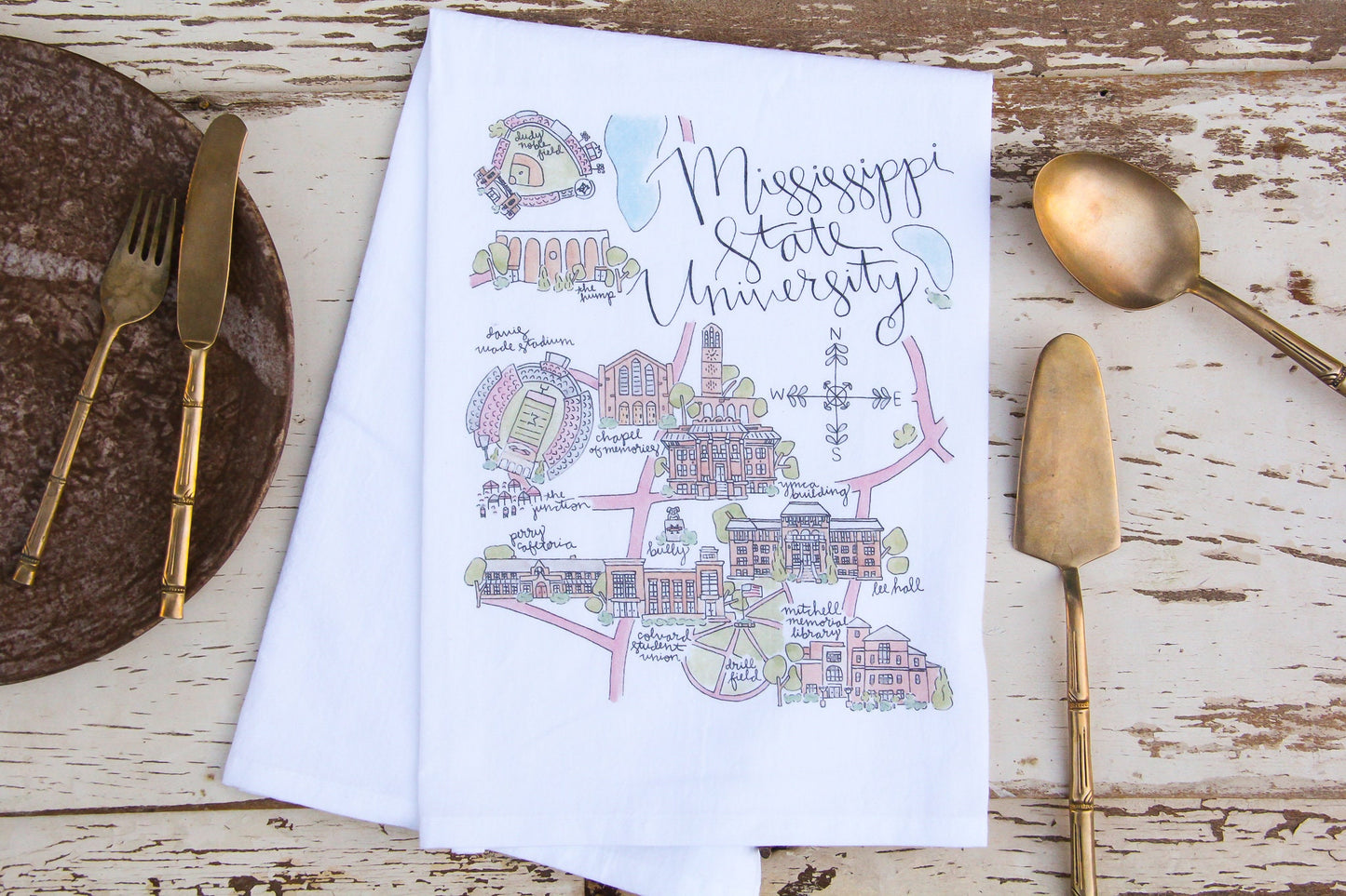 Mississippi State University Tea Towel